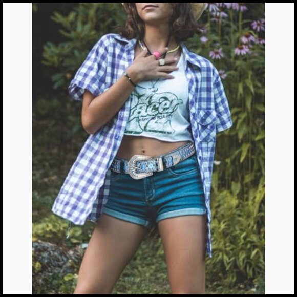 Rhinestone Belt Western Cowboy Cowgirl Studded Waist Belt for Jeans main image 5